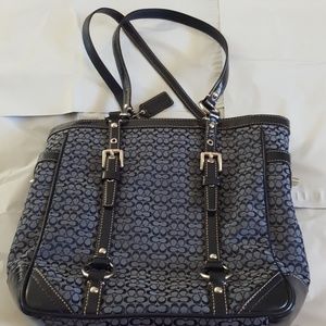 Blue Coach Little C Signature Handbag